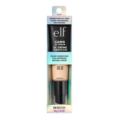 e.l.f. Camo CC Cream open cap with ingredient label showing skincare actives