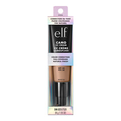 e.l.f. Camo CC Cream SPF30 label detail showing daily sun protection benefit