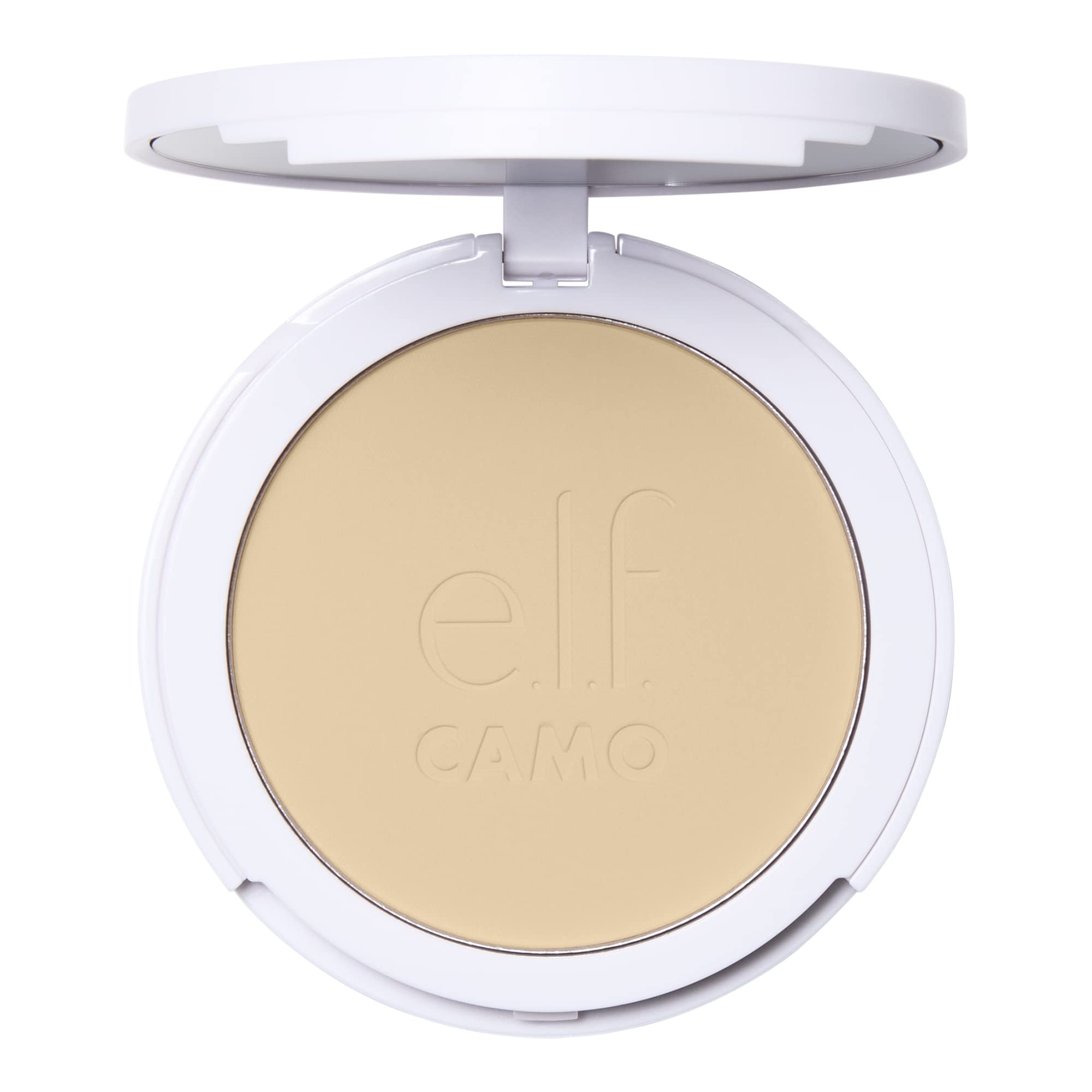 e.l.f. compact front view showing slim design and travel-friendly benefit