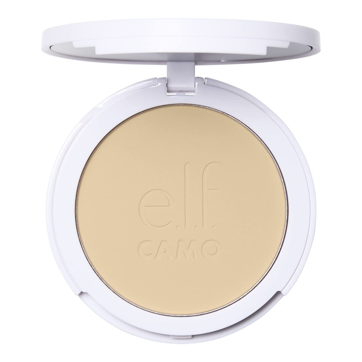 e.l.f. compact front view showing slim design and travel-friendly benefit
