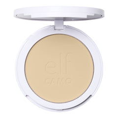 e.l.f. compact front view showing slim design and travel-friendly benefit