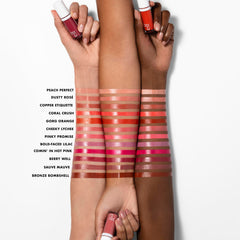 e.l.f. texture swatch showing dewy pigment and blendability for natural glow