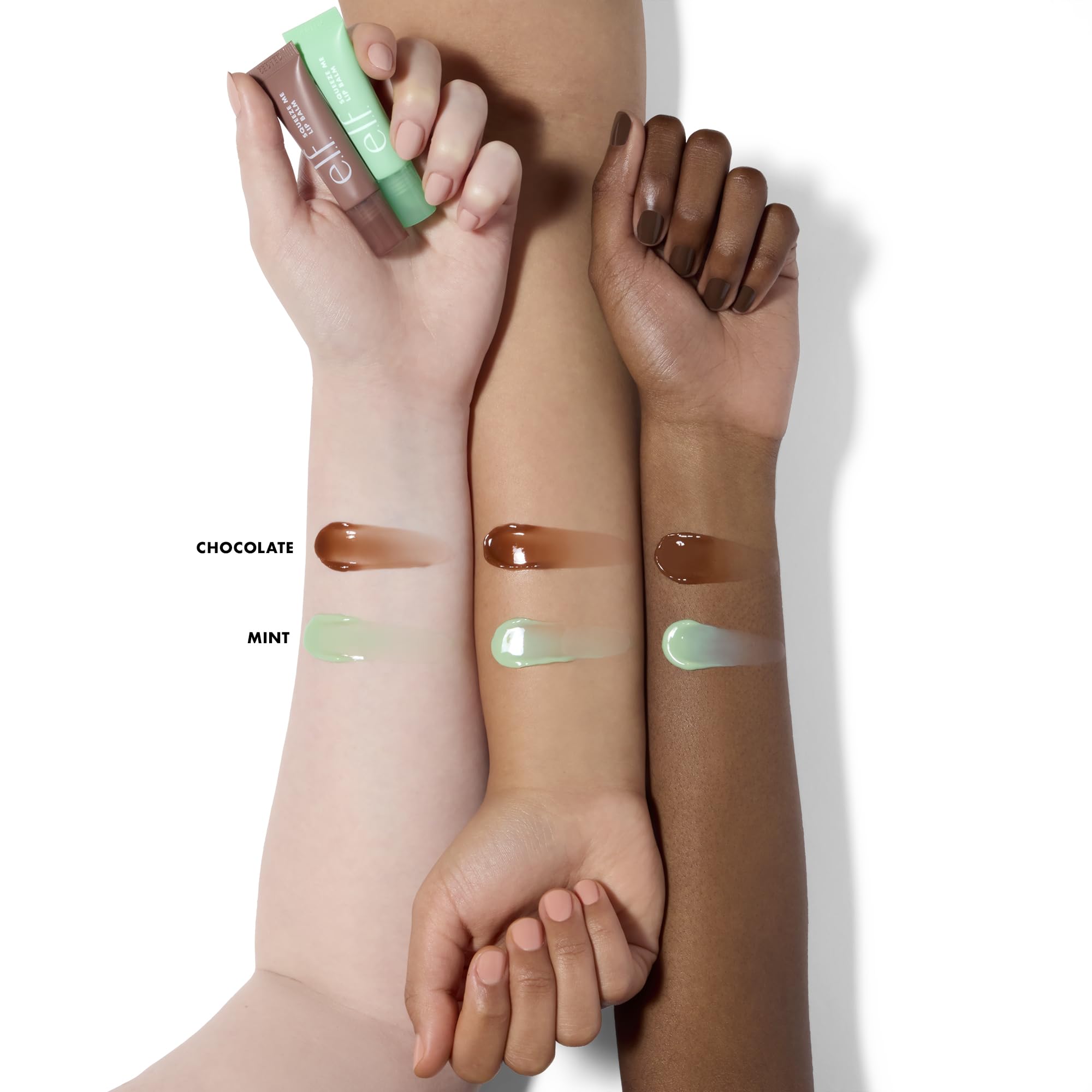 e.l.f. chocolate balm close-up emphasizing warm scent and subtle tint