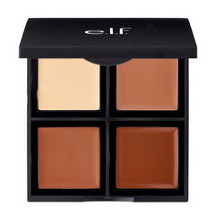 e.l.f. cream contour palette front packaging showing four shades and compact benefits
