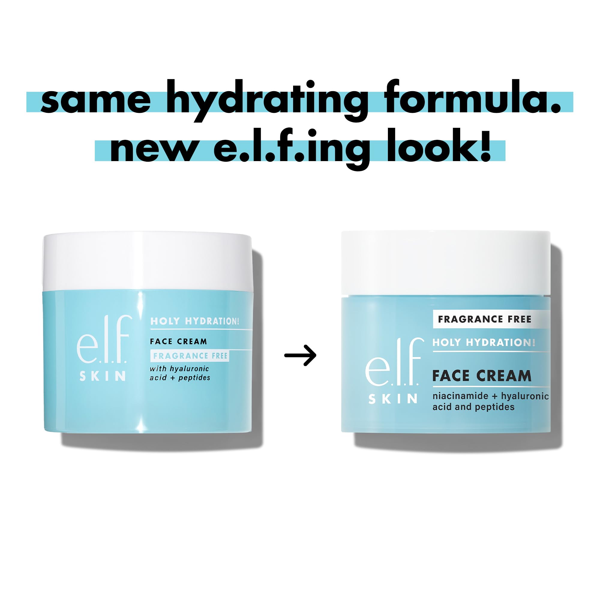 e.l.f. cream on hand being absorbed to show lightweight, non-greasy hydration