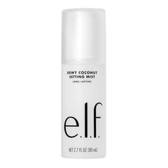 e.l.f. dewy coconut setting mist nozzle close-up demonstrating fine mist delivery benefit