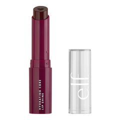 e.l.f. front packaging showing Ecstatic Deep Berry glossy tube and color payoff