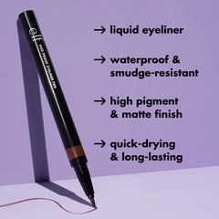 e.l.f. felt tip close-up highlighting fine nib for precise lines and control