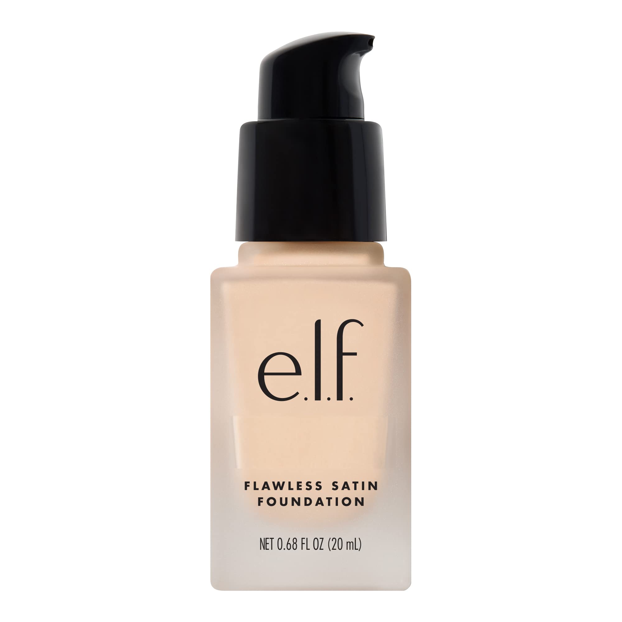 e.l.f. front bottle view showing shade Snow and compact travel size