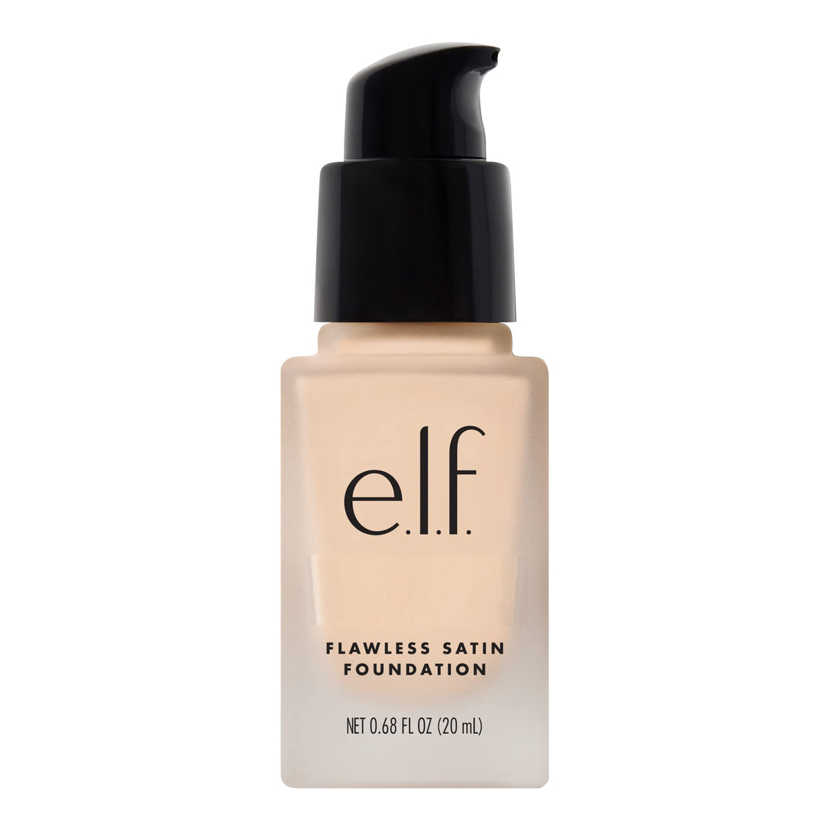 e.l.f. front bottle view showing shade Snow and compact travel size