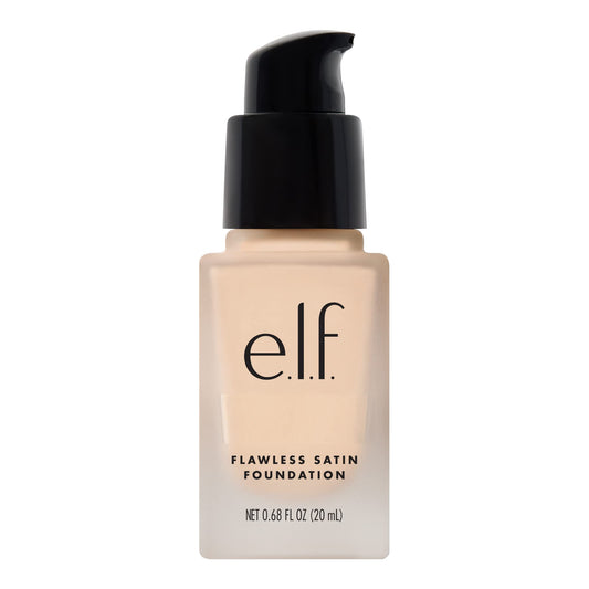 e.l.f. front bottle view showing shade Snow and compact travel size