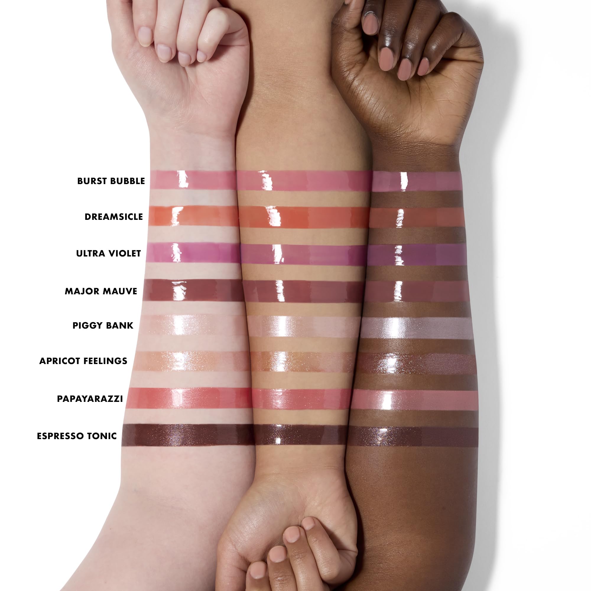 e.l.f. Apricot Feelings tint swatch demonstrating sheer color payoff