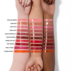 e.l.f. before and after lips demonstrating smoothing and color payoff
