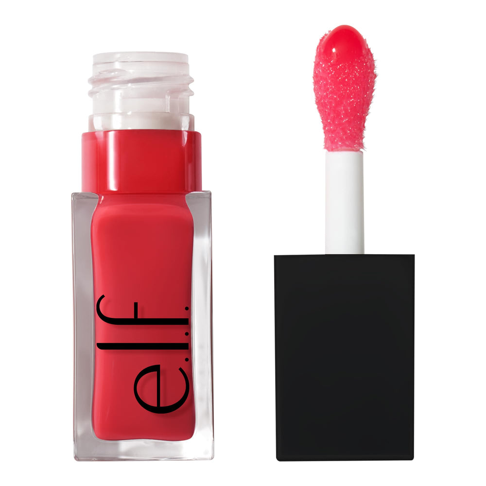 e.l.f. front packaging showing high-shine tinted lip oil benefits
