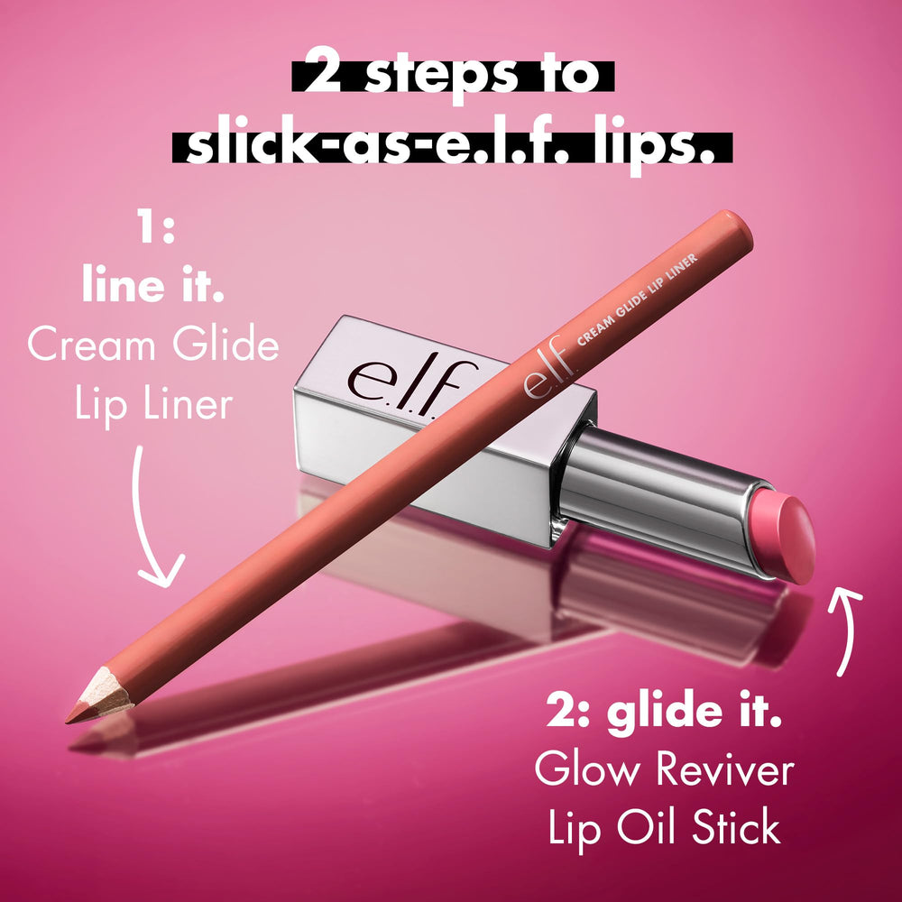 e.l.f. model wearing tinted stick, natural glossy finish and comfortable wear