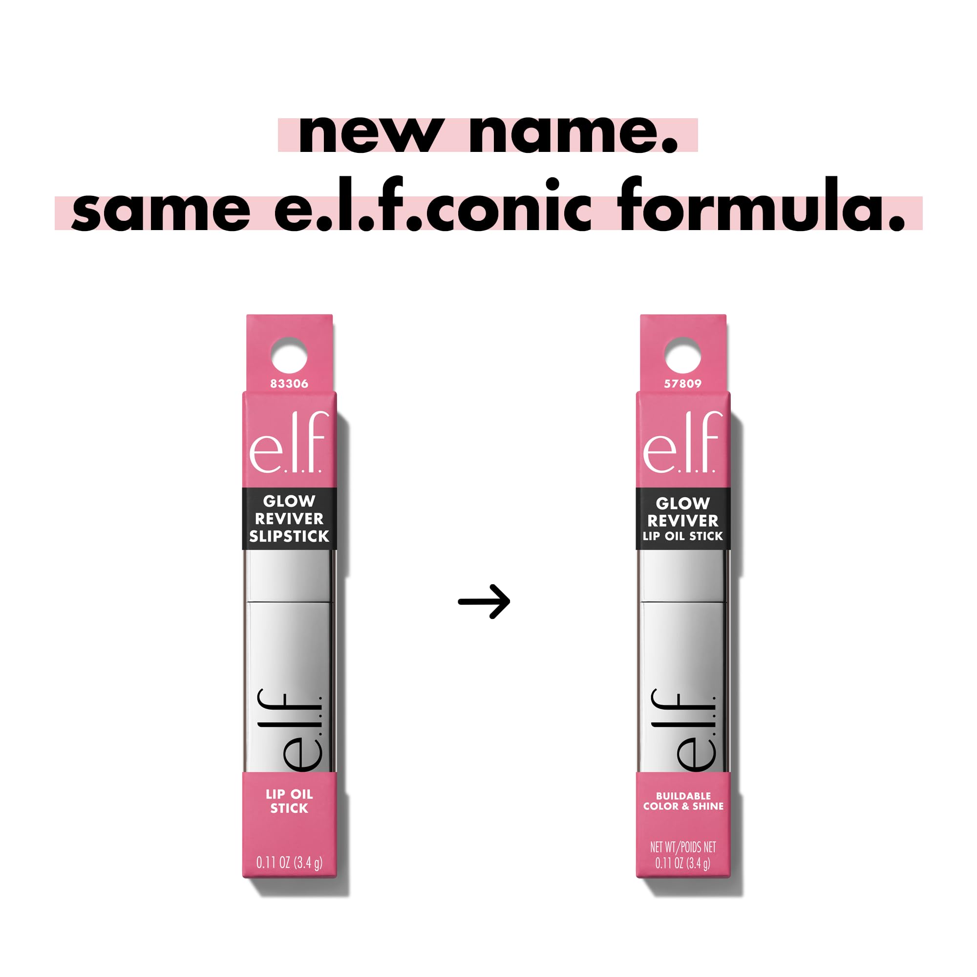e.l.f. open stick close-up displaying smooth balm tip, glides on lips