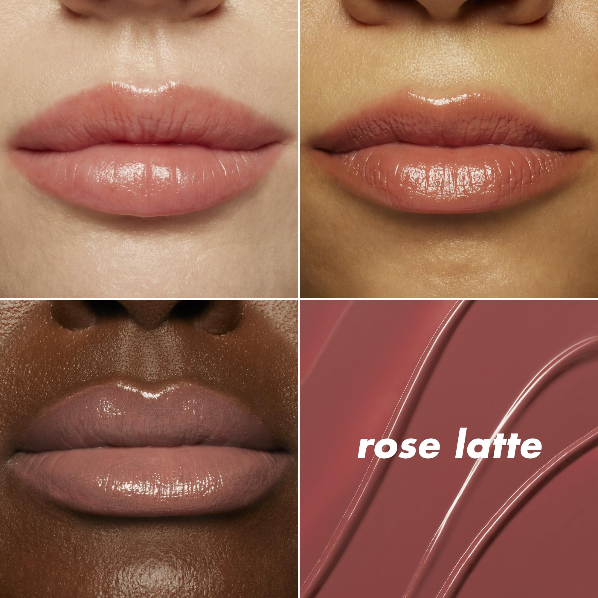 e.l.f. boxed packaging with shade label Rose Latte for easy shade identification benefit