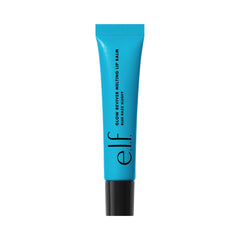 e.l.f. Glow Reviver swatches on lips displaying Blue Razz Slushy color payoff