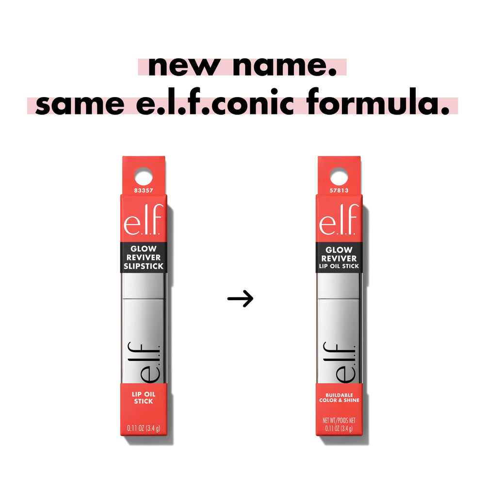 e.l.f. Glow Reviver texture close-up showing glossy non-sticky finish