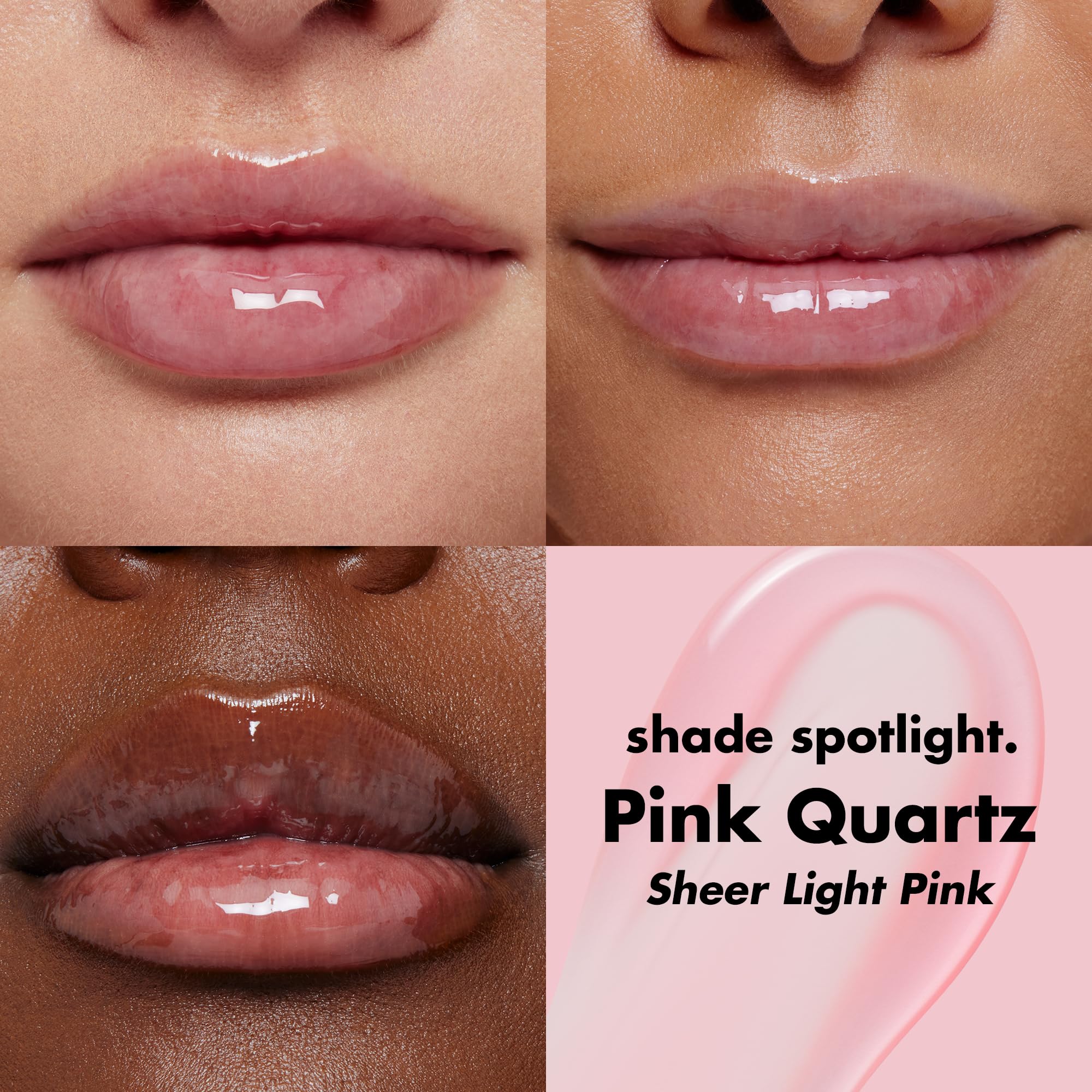 e.l.f. Glow Reviver texture drop on hand reveals non-sticky gloss and sheen benefits