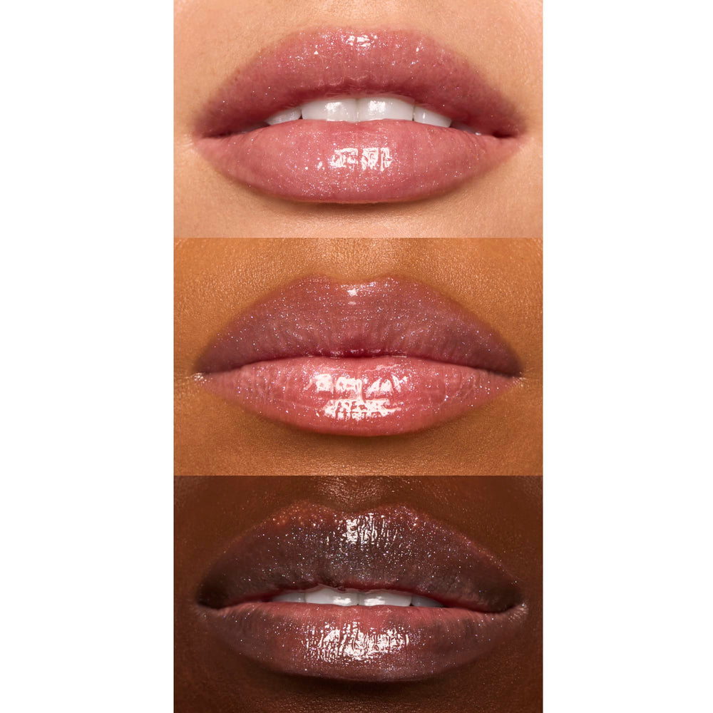 e.l.f. lip oil texture swipe showing lightweight sheen and hydrating feel