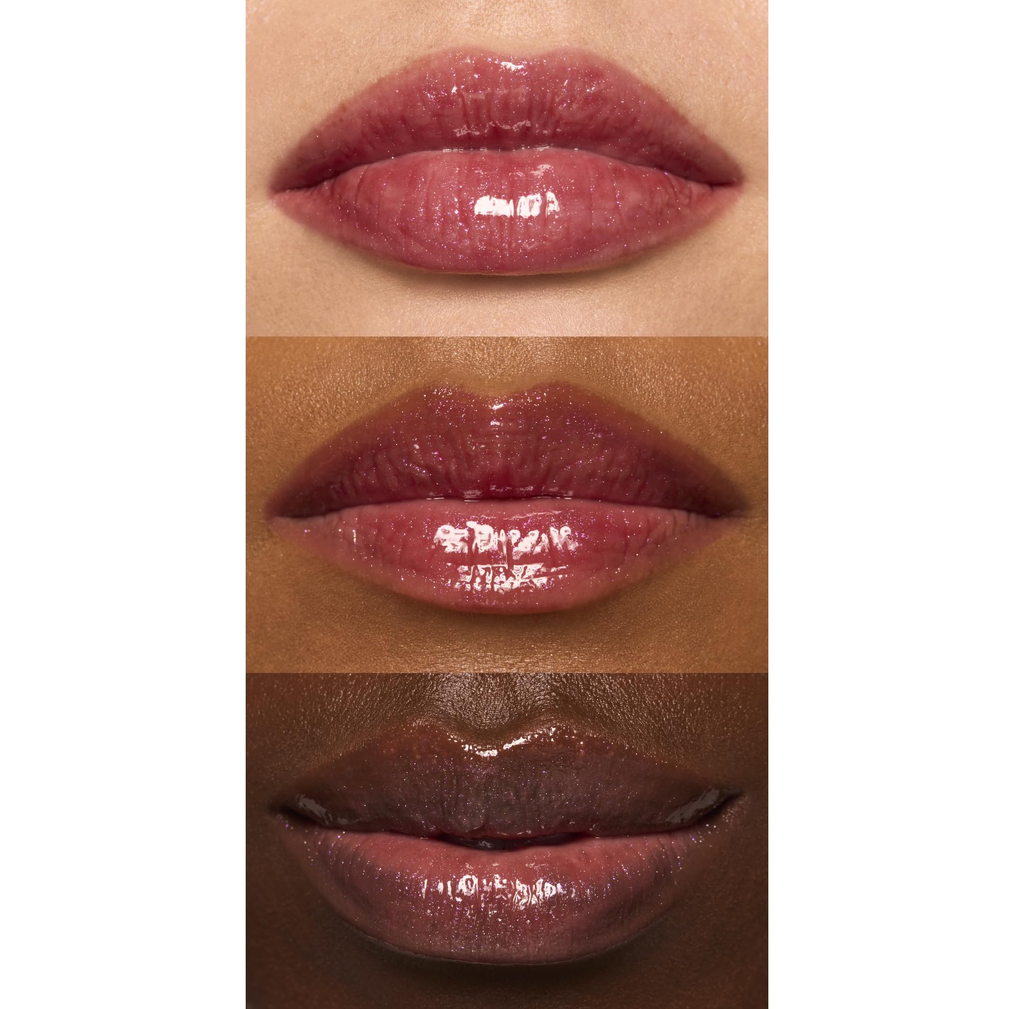 e.l.f. lip oil texture swatch showing glossy, hydrating finish