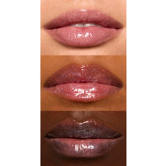 e.l.f. Glow Reviver texture swatched on arm demonstrating glossy finish and sheer color payoff