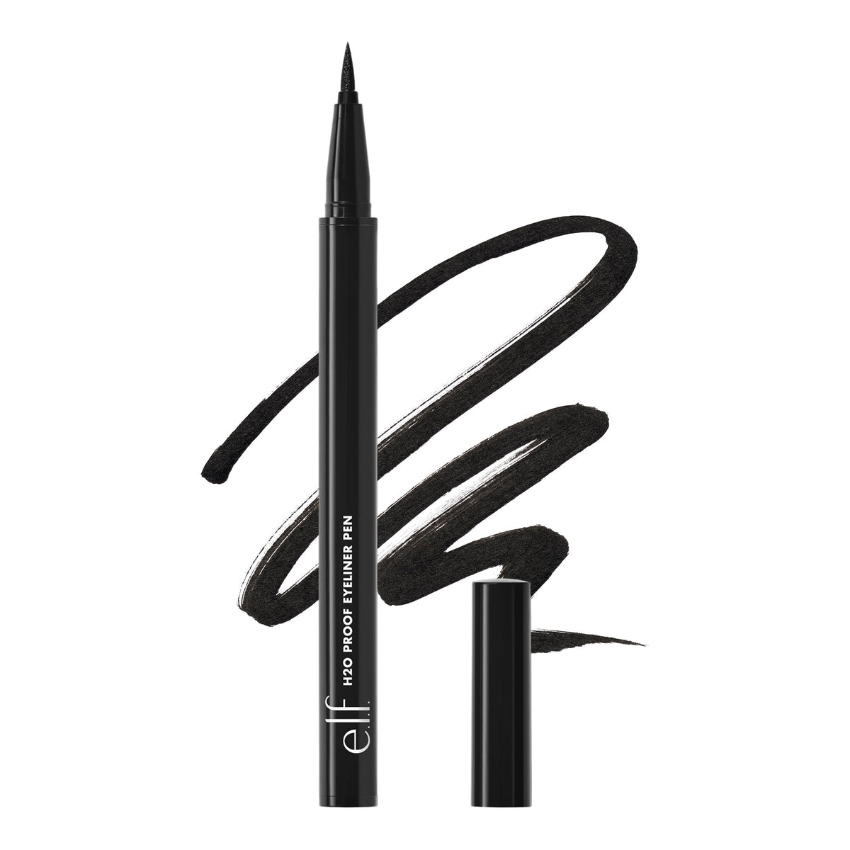 e.l.f. H2O Proof Eyeliner front packaging showing jet black pen and branding benefit precision