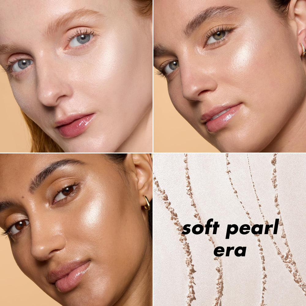 e.l.f. halo glow applied on cheekbone showing natural radiant finish