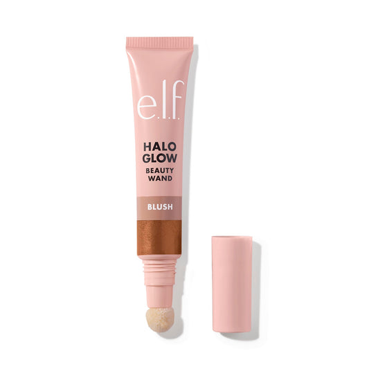 e.l.f. Halo Glow Blush front packaging showing shade and wand benefits