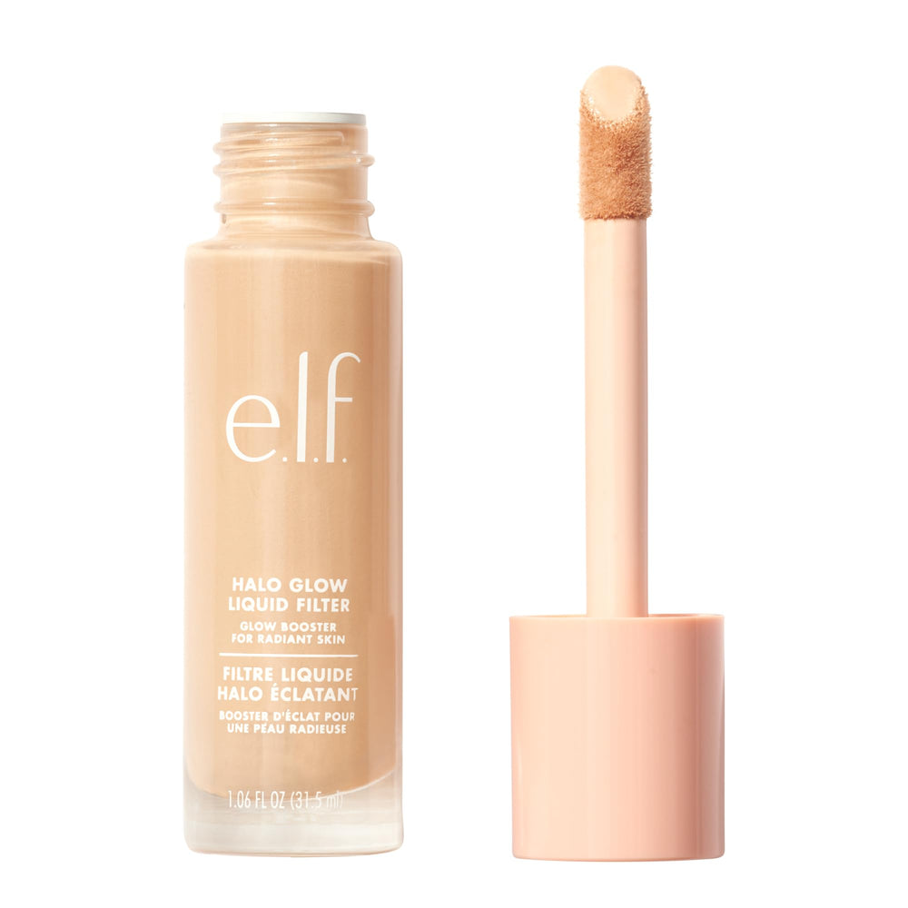 e.l.f. Halo Glow front packaging showing bottle and label for quick identification and trust