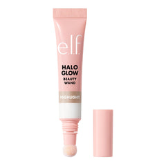 e.l.f. Halo Glow wand front view showing sleek packaging and applicator benefit: easy handling