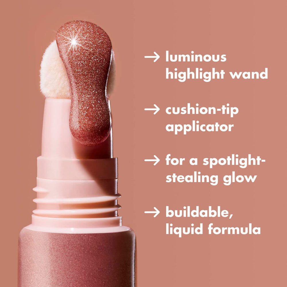 e.l.f. Halo Glow in hand applying to cheek for easy on-the-go illumination