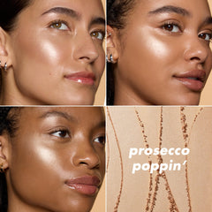 e.l.f. model applying highlighter to cheekbone highlighting natural luminous finish