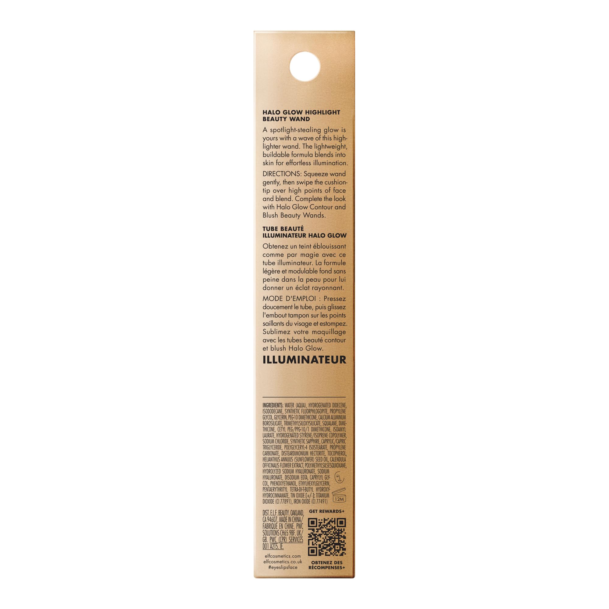 e.l.f. beauty wand in makeup bag by mirror for quick on-the-go glow