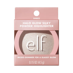 e.l.f. halo glow worn in evening look demonstrating long-lasting radiance