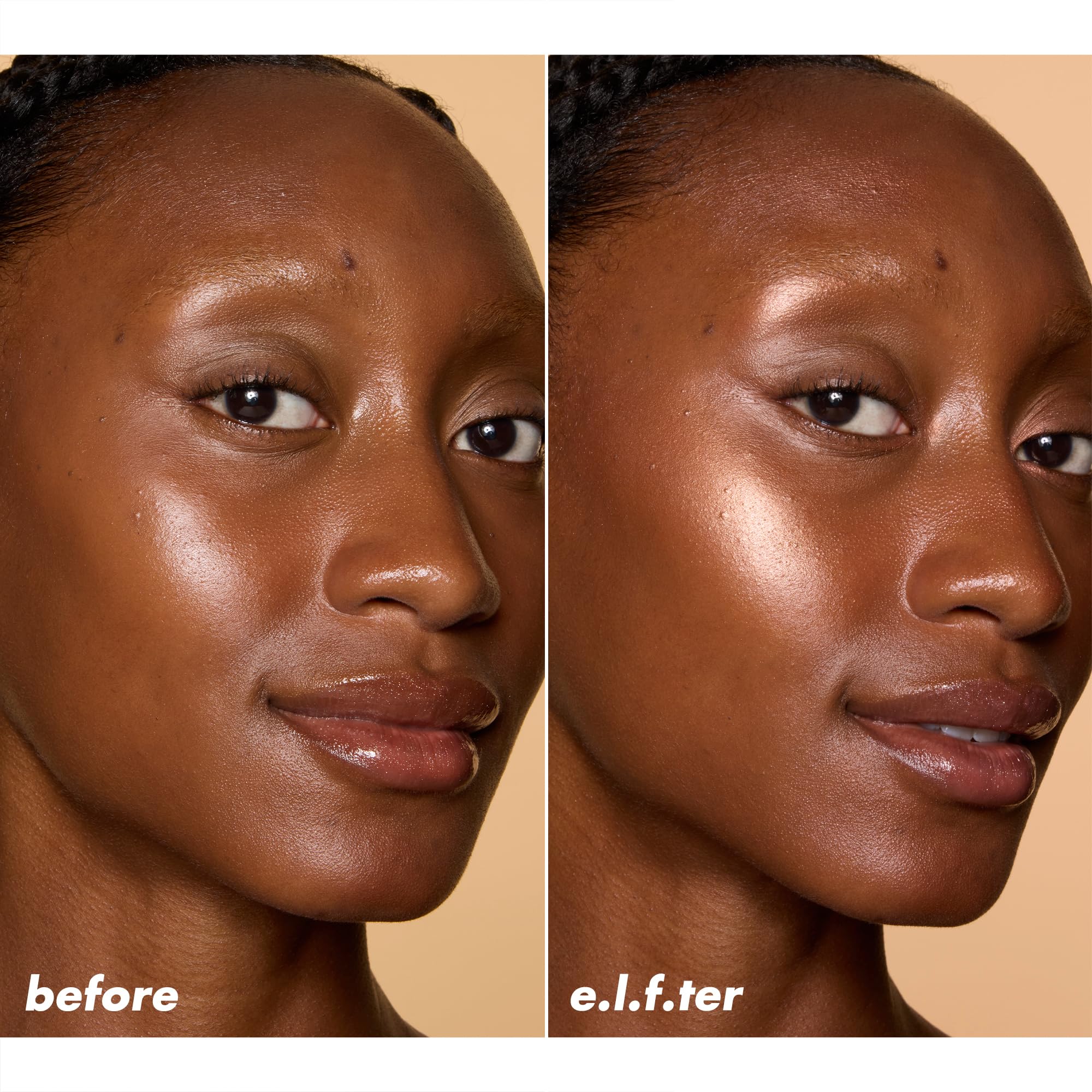 e.l.f. Halo Glow label and ingredients panel displays vegan cruelty-free promise