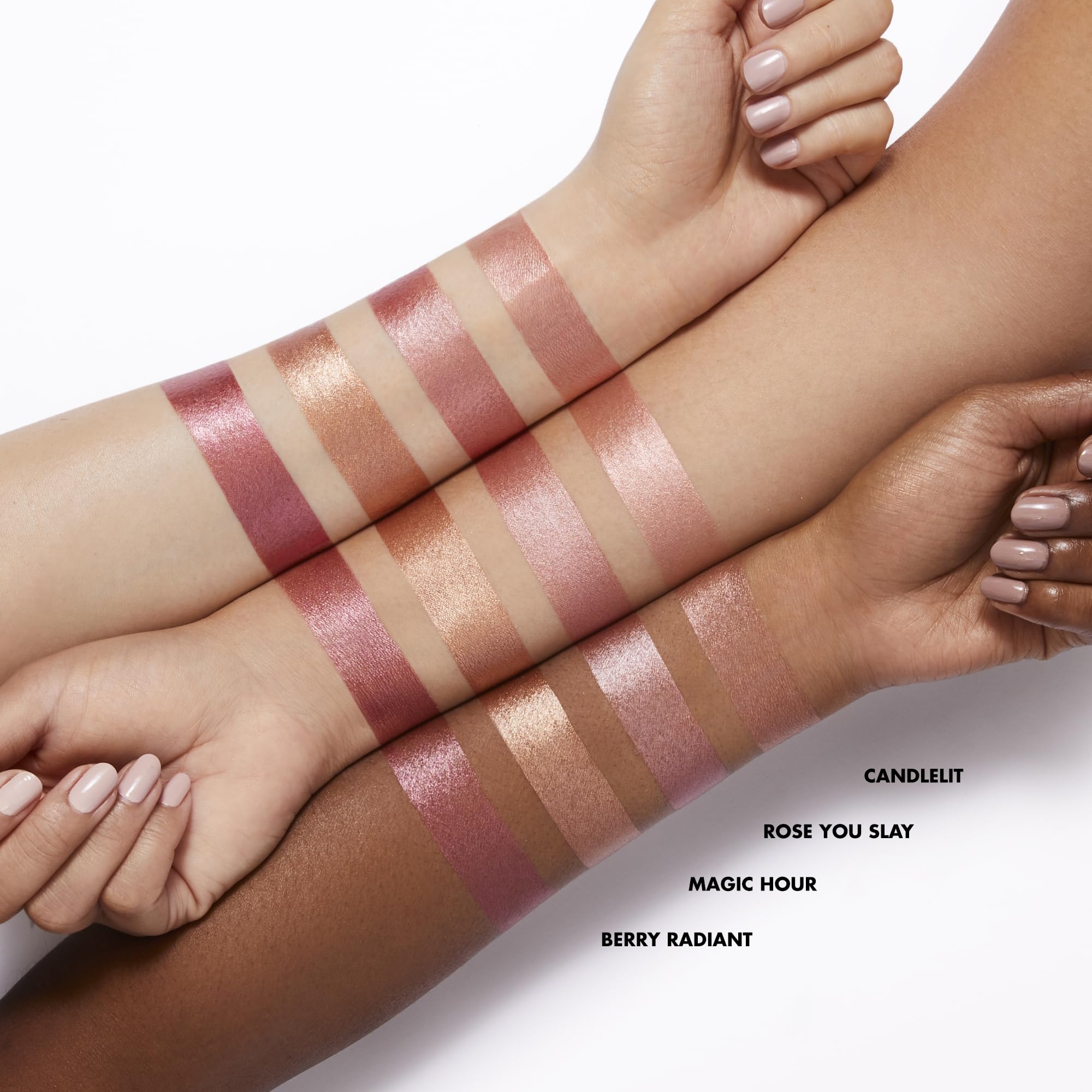e.l.f. Halo Glow liquid texture swatch illustrating blendable, hydrating finish