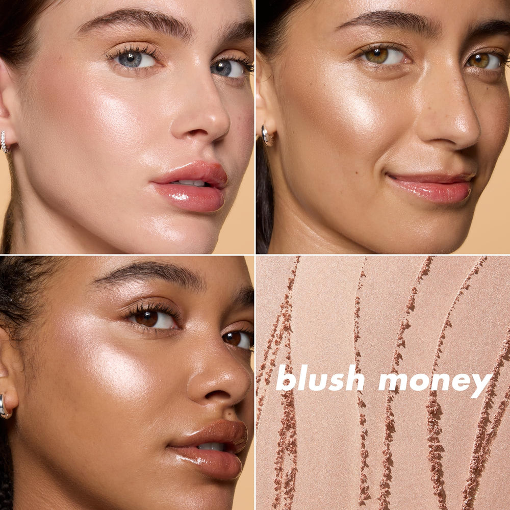 e.l.f. Halo Glow layered with beauty wand showing amplified radiance benefit