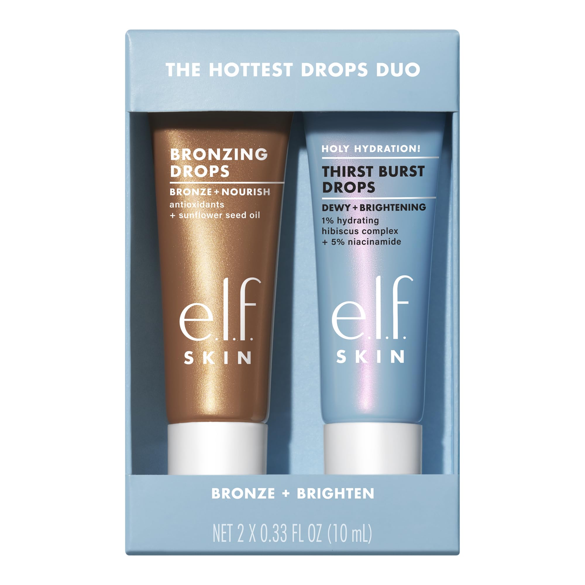 e.l.f. front packaging of the duo highlighting travel-friendly convenience