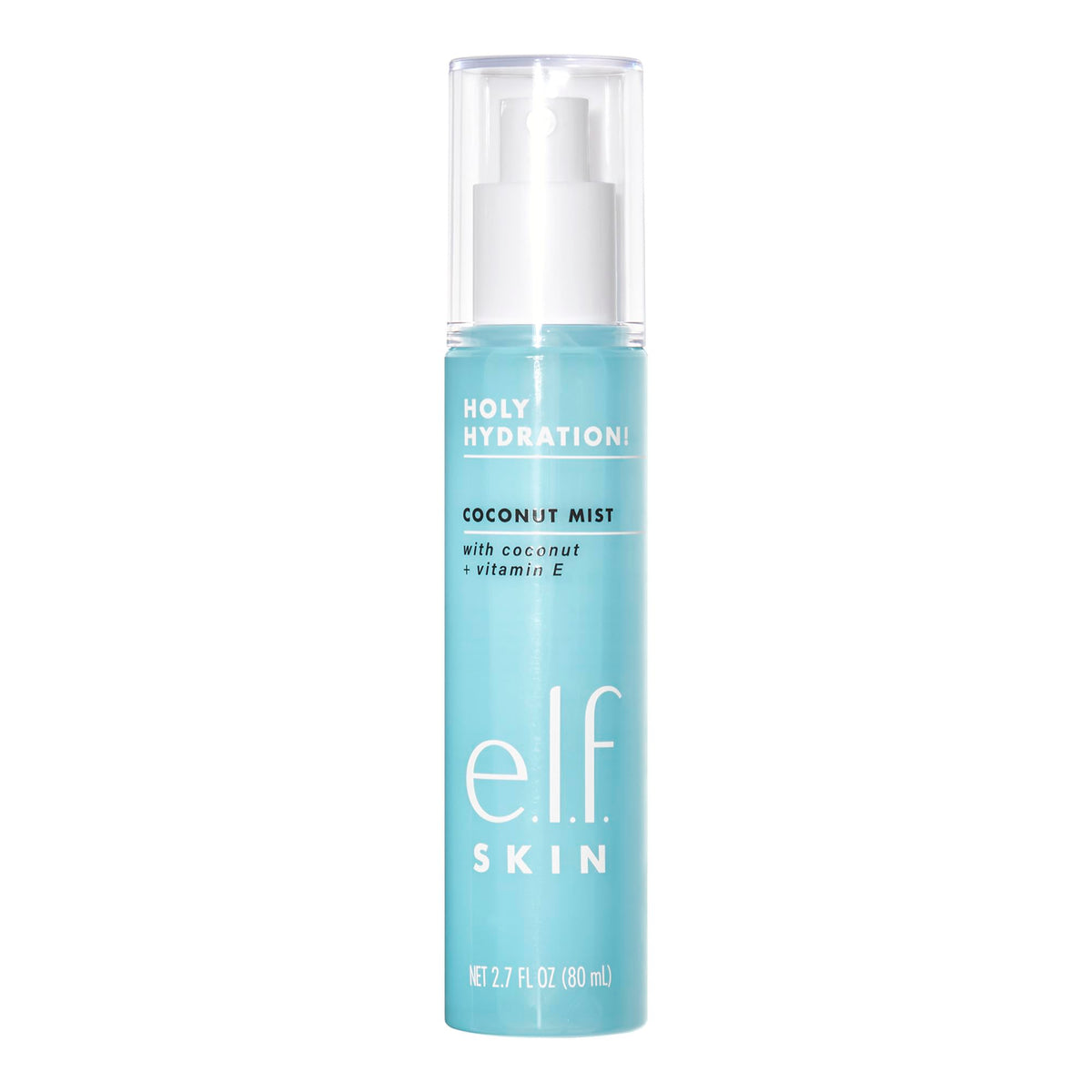 e.l.f. SKIN front bottle view showing label and tropical design, highlights portability