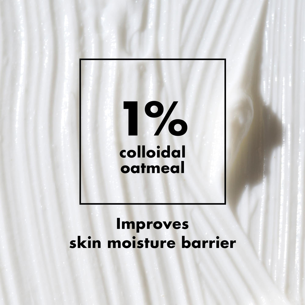 e.l.f. product with colloidal oatmeal and cica visuals emphasizing calming benefits
