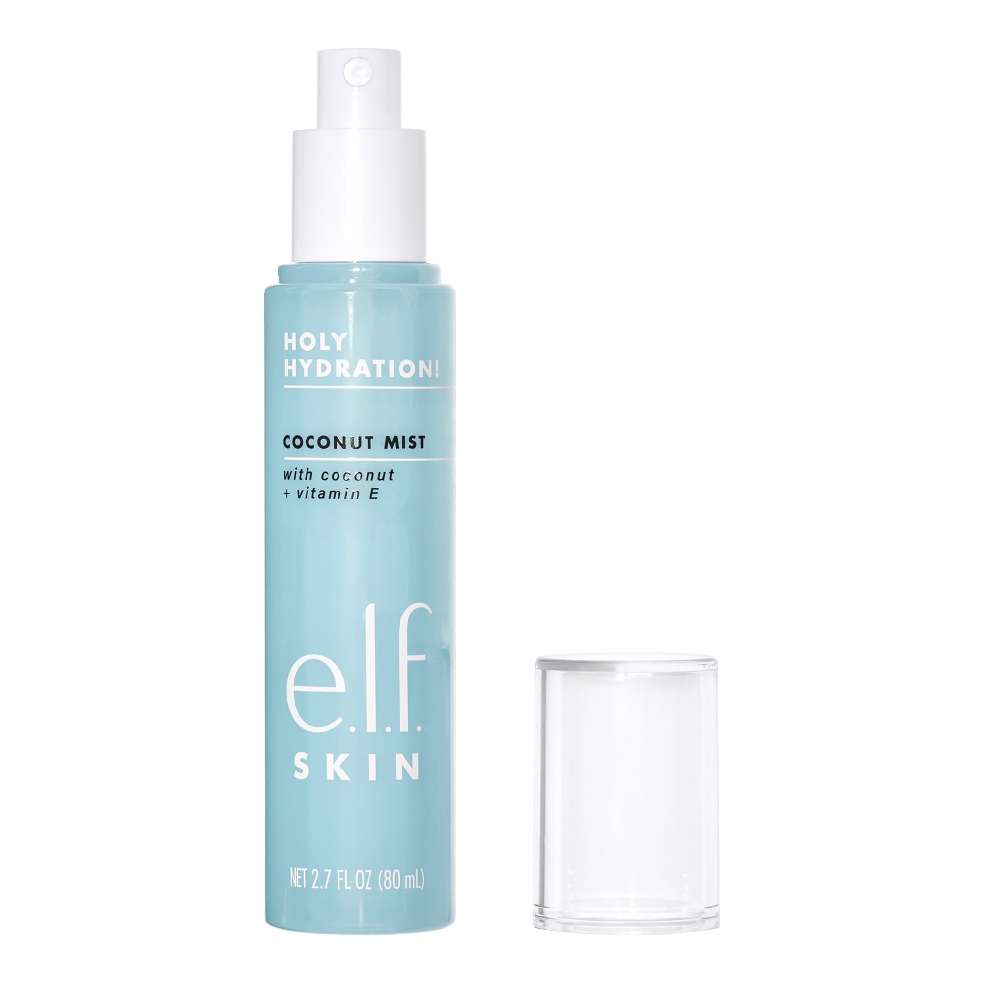 e.l.f. SKIN ingredient panel display showing coconut oil and vitamins for nourishment