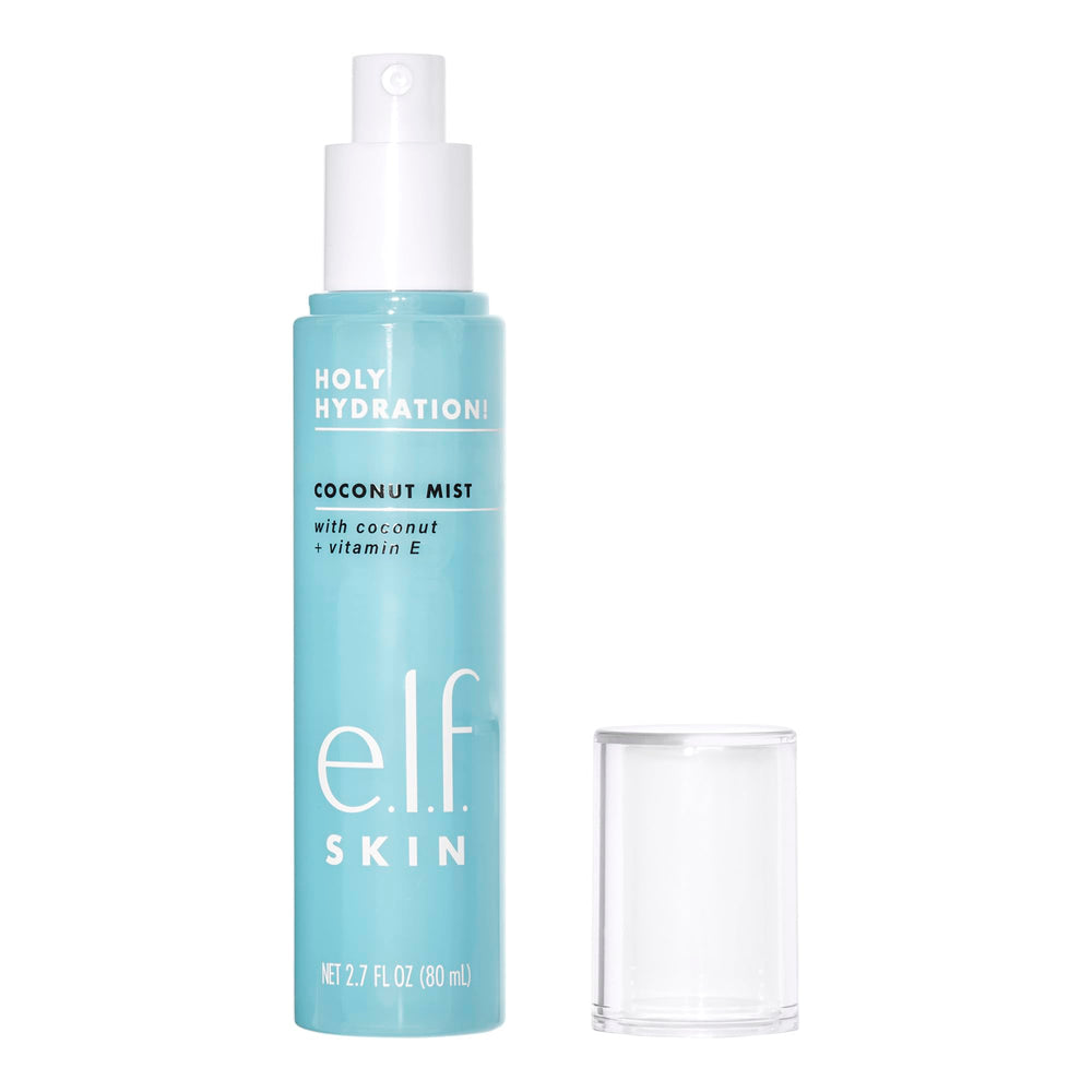 e.l.f. SKIN ingredient panel display showing coconut oil and vitamins for nourishment