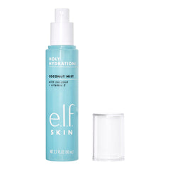 e.l.f. SKIN ingredient panel display showing coconut oil and vitamins for nourishment