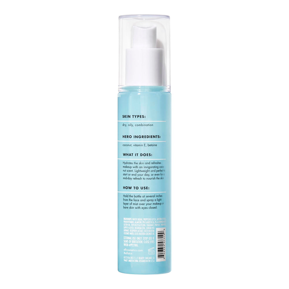 e.l.f. SKIN bottle inside a tote illustrating on-the-go use and quick hydration