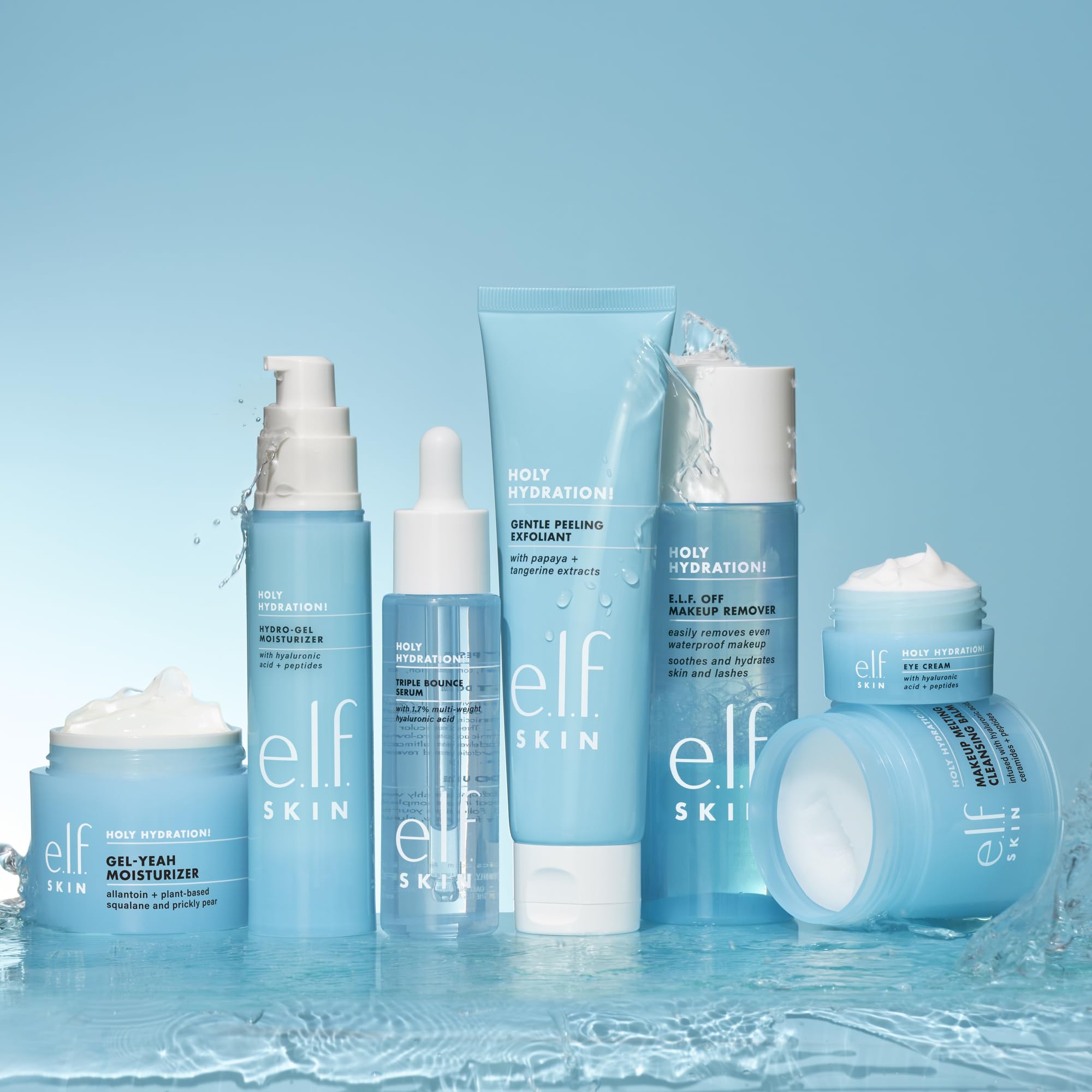 e.l.f. moisturizer in hand to show size and easy application for travel-friendly use