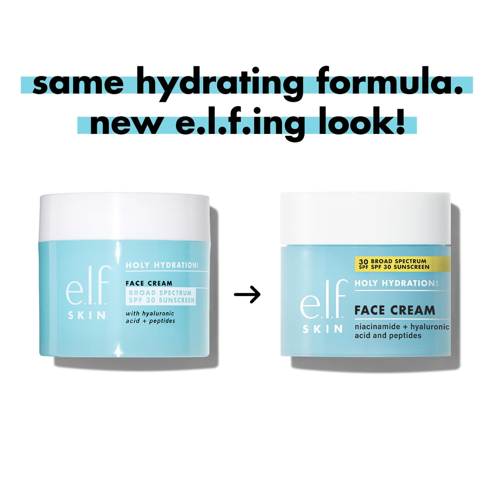 e.l.f. applying cream to hand demonstrating SPF protection