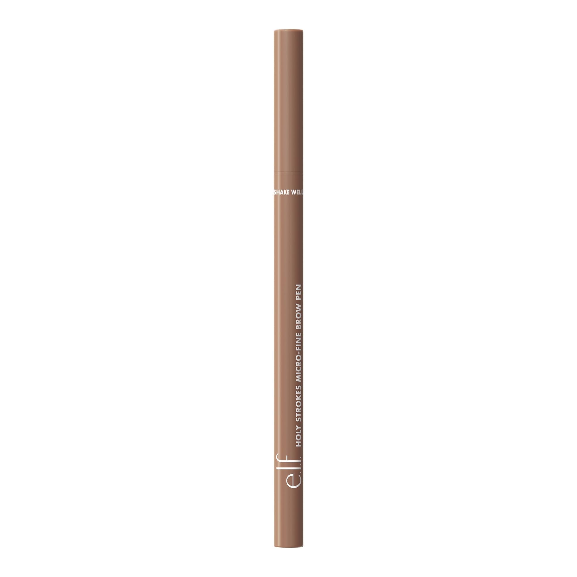 e.l.f. Holy Strokes before and after brows showing natural dimension