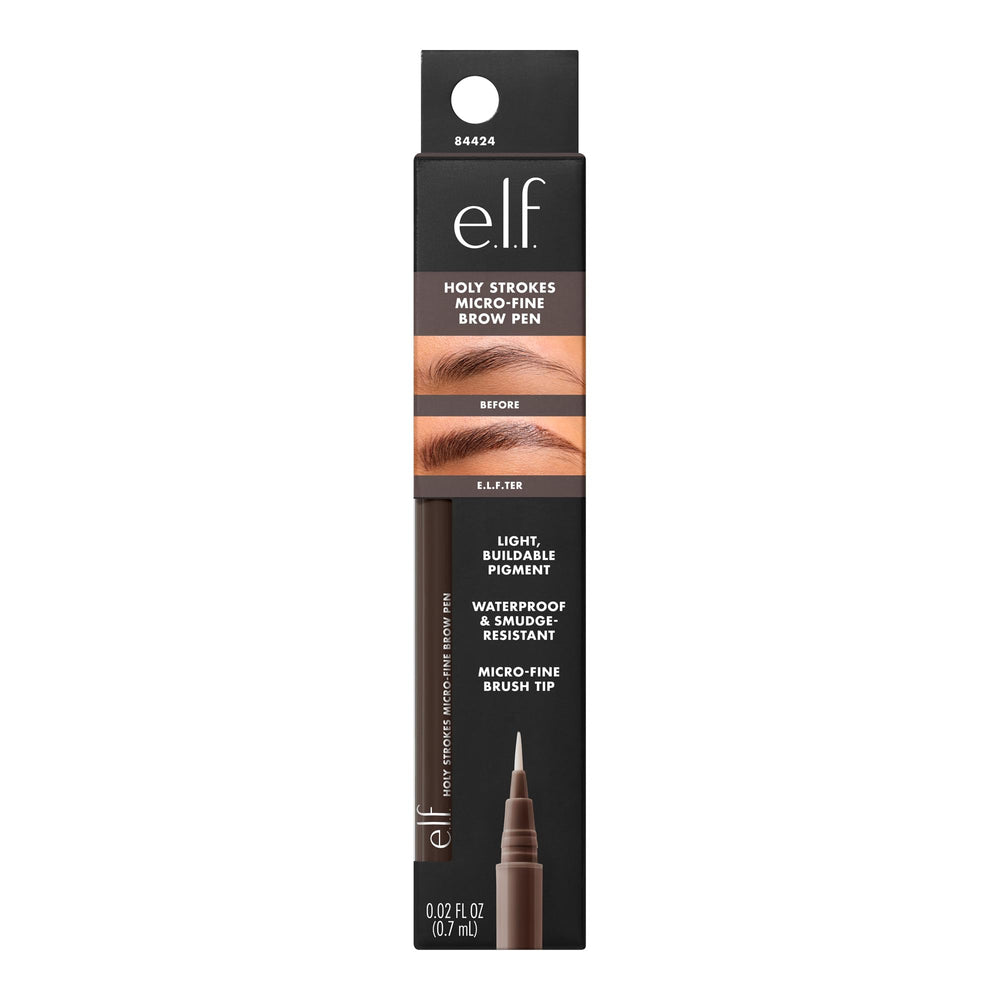 e.l.f. Holy Strokes on a vanity with mirror conveying everyday grooming convenience